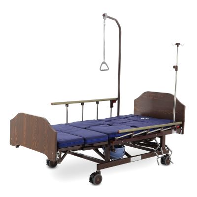 Кровать механическая Med-Mos Е-45А (ММ-5624Н-02) с боковым переворачиванием, туалетным устройством и функцией «кардиокресло»