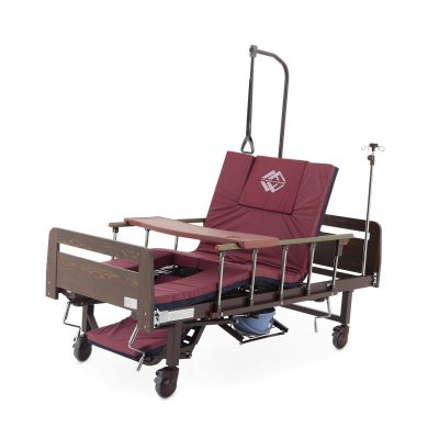 Кровать механическая Med-Mos YG-5 (РМ-5624Н-05) ЛДСП  с боковым переворачиванием, туалетным устройством и функцией «кардиокресло»