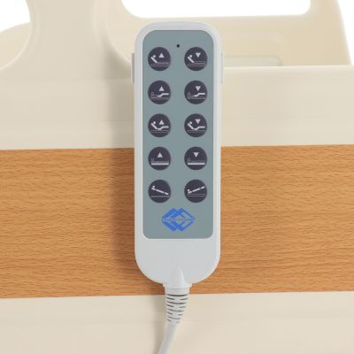 Кровать реанимационная электрическая Med-Mos DB-3 (6 функций) (МE-4039Н-01) с выдвижным ложементом и растоматом CPR+аккумулятор