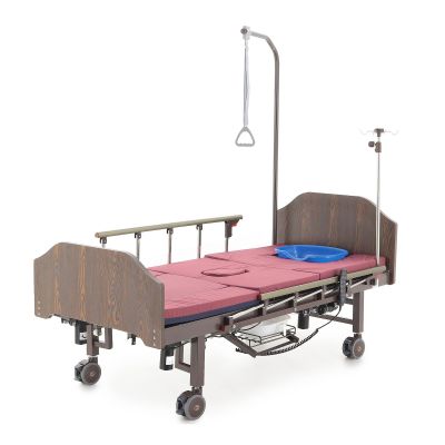 Кровать электрическая Med-Mos YG-3 (МЕ-5228Н-13) ЛДСП Венге с боковым переворачиванием, туалетным устройством и функцией «кардиокресло»
