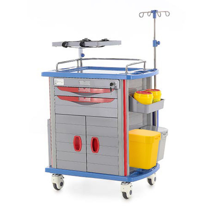 Тележка медицинская Med-Mos ЕТ850-02 ТМ-021АН-00 серый