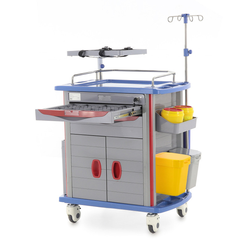 Тележка медицинская Med-Mos ЕТ850-02 ТМ-021АН-00 серый