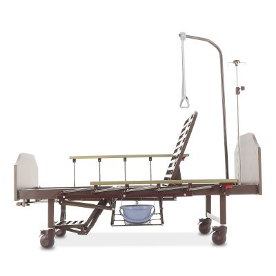 Кровать механическая Med-Mos YG-6 (ММ-2124Н-12) ЛДСП с туалетным устройством и судном с крышкой, функцией «кардиокресло», в комплекте с матрасом