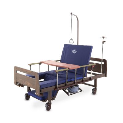 Кровать механическая Med-Mos YG-6 (ММ-2624Н-02) ЛДСП с туалетным устройством и судном с крышкой, функцией «кардиокресло», в комплекте с матрасом