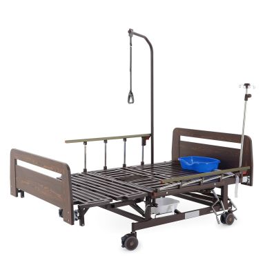Кровать механическая Med-Mos Е-45А (ММ-5128Н-02) с боковым переворачиванием, туалетным устройством и функцией «кардиокресло»