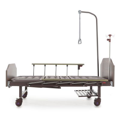Кровать механическая Med-Mos Е-8 (MM-2024Н-02/13) (2 функции) ЛДСП с полкой и обеденным столиком