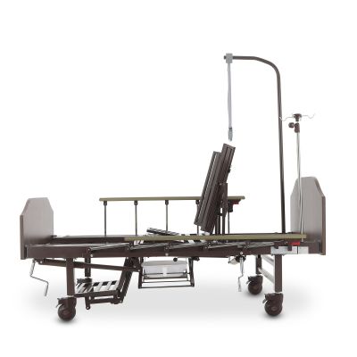 Кровать механическая Med-Mos YG-5 (ММ-5124Н-01) с боковым переворачиванием, туалетным устройством и функцией «кардиокресло»