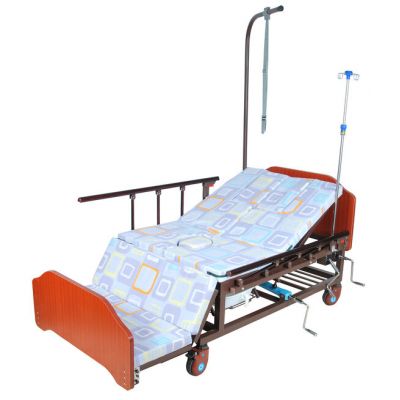 Кровать механическая Med-Mos Е-45А (ММ-152ПН) с боковым переворачиванием, туалетным устройством и функцией «кардиокресло»