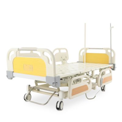 Кровать реанимационная электрическая Med-Mos DB-3 (5 функций)  (МЕ-4019Н-00) с выдвижным ложементом и растоматом CPR+аккумулятор с растоматом