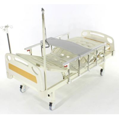 Медицинская кровать Med-Mos Е-8 MM-18ПЛН (2 функции) с полкой и столиком