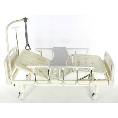 Медицинская кровать Med-Mos Е-8 MM-18ПЛН (2 функции) с полкой и столиком