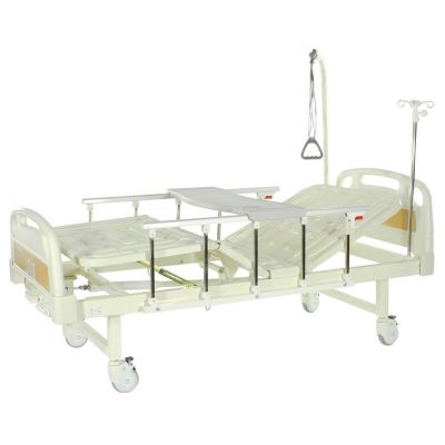 Медицинская кровать Med-Mos Е-8 MM-18ПЛН (2 функции) с полкой и столиком