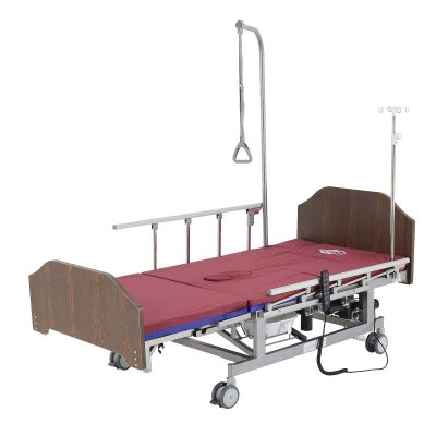 Кровать электрическая Med-Mos DB-11А (МЕ-5228Н-01) ЛДСП Венге с боковым переворачиванием, туалетным устройством и функцией «кардиокресло»