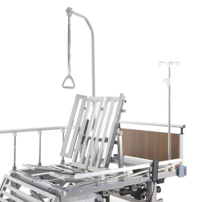 Кровать электрическая Med-Mos DB-11А (МЕ-5248Н-01) Алюм. с боковым переворачиванием, туалетным устройством и функцией «кардиокресло»