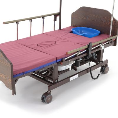 Кровать электрическая Med-Mos DB-11А (МЕ-5228Н-12) ЛДСП Венге с боковым переворачиванием, туалетным устройством и функцией «кардиокресло»