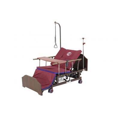 Кровать электрическая Med-Mos DB-11А (МЕ-5228Н-10) ЛДСП Венге с боковым переворачиванием, туалетным устройством и функцией «кардиокресло»