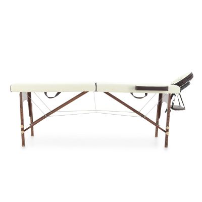 Массажный стол складной деревянный Med-Mos JF-AY01 2-х секционный (темная рама)