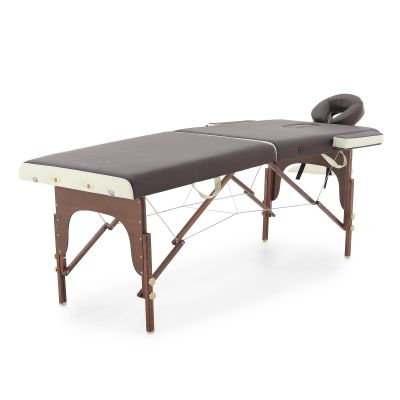 Массажный стол складной деревянный Med-Mos JF-AY01 2-х секционный (темная рама)
