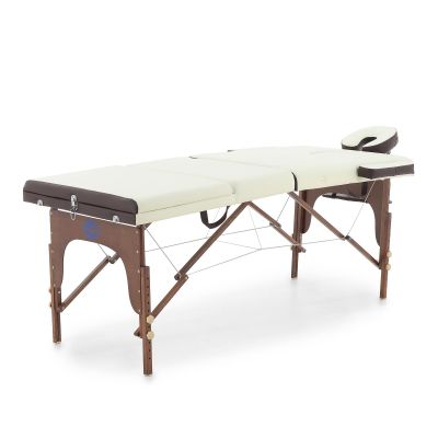 Массажный стол складной деревянный Med-Mos JF-AY01 (PW3.20.13A) 3-х секционный (темная рама)